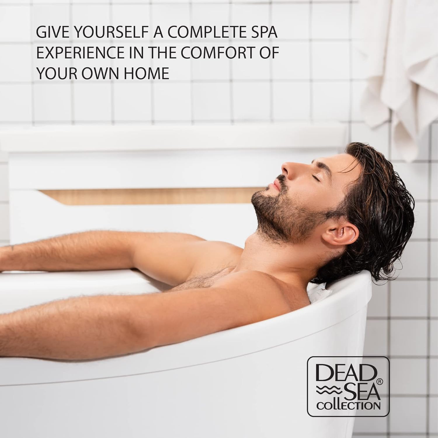 Dead Sea Collection Bath Salts for Men with Sandalwood Oil - Muscle Recovery Bath Soak – Mens Pure Dead Sea Salt for Soothing and Relaxing - 37 Oz